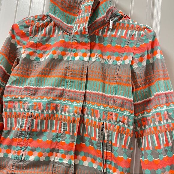Bench Geometric Tribal Print Jacket Orange Turquoise - S - Picture 7 of 12